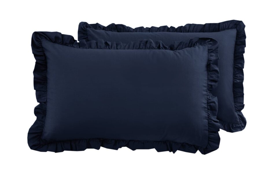 Luxury Linen |Pillowcases monochrome with ruffles