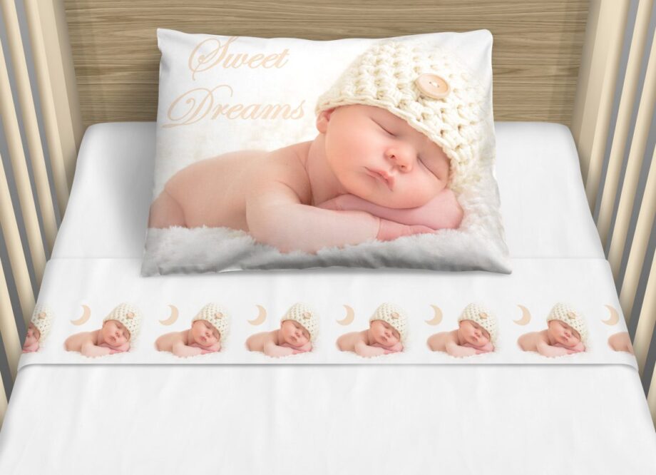 Luxury Linen |Cradle sheets set Photoprint